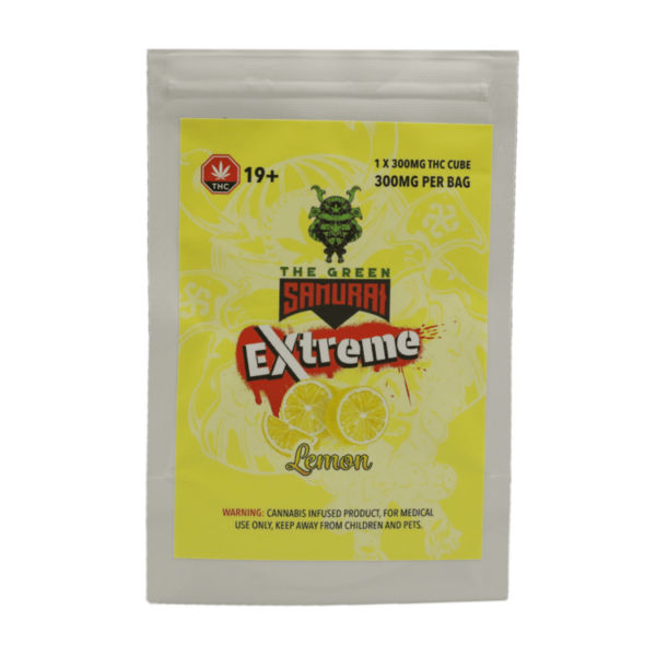Green Samurai Extreme – Lemon Gummy – 300mg THC | BC Weed Edible Canada Green Samurai Extreme – Lemon Gummy – 300mg THC | BC Weed Edible Canada